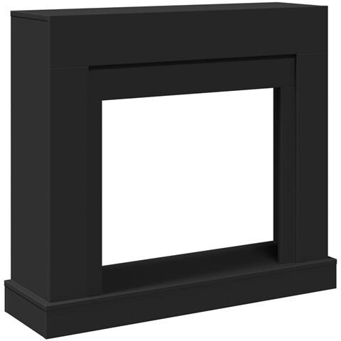 Cornice per Camino Nera 100x30x87,5 cm in Truciolato - Foto 1