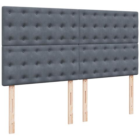 Struttura Letto Pouf con Materassi 200x200 cm Velluto - Foto 9