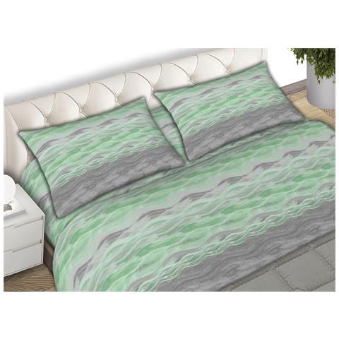 Completo Lenzuola In Morbida Flanella Made Italy Disegno Pretty C.n 2 Piazze Verde - Foto 1