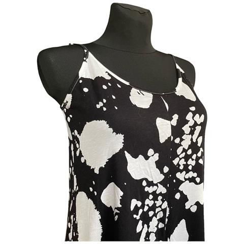 Asos Abito Al Ginocchio Comodo Elegante Senza Maniche Bianco E Nero Taglia 34 - Foto 2