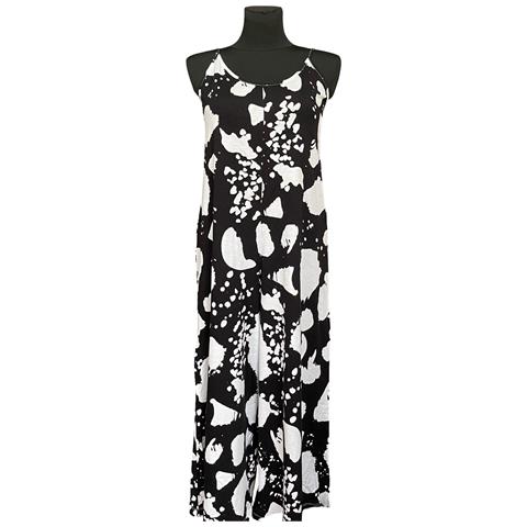 Asos Abito Al Ginocchio Comodo Elegante Senza Maniche Bianco E Nero Taglia 34 - Foto 1