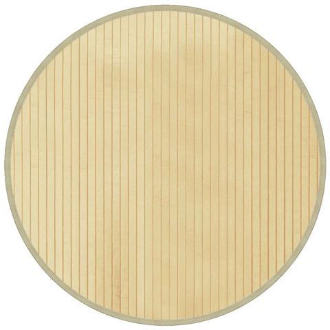 Tappeto Rotondo Naturale Chiaro 60 cm in Bambù - Foto 1