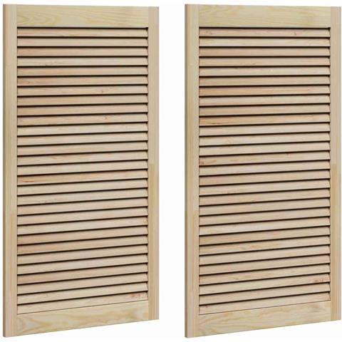 Porta per Armadio 2 pcs Naturale 140.5 x 2.1 x 49.5 cm - Foto 1
