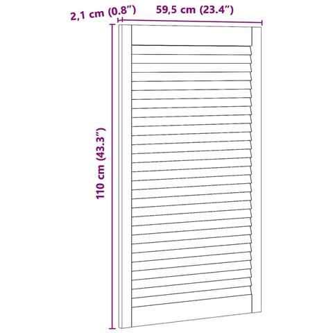 Porta per Armadio 2 pcs Naturale 140.5 x 2.1 x 49.5 cm - Foto 9