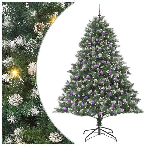 Albero di Natale artificiale con 300 LED Verde 240 cm - Foto 1