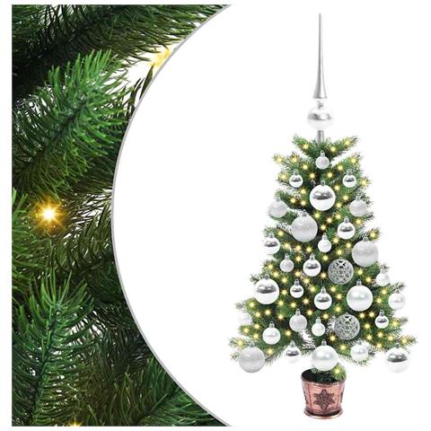 Albero di Natale con 150 LED con supporto Verde 65 cm PE - Foto 1
