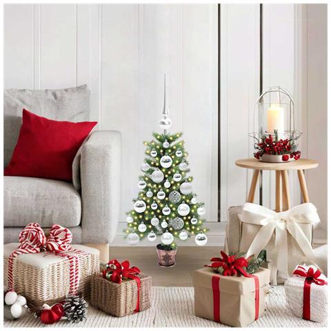Albero di Natale con 150 LED con supporto Verde 65 cm PE - Foto 2