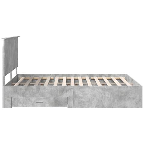 Struttura del letto con testiera Grigio cemento 150 x 200 cm - Foto 9