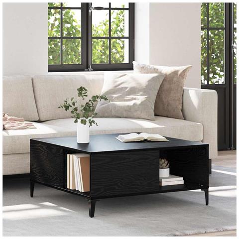 Tavolino da salotto Rovere Nero 80 x 80 x 36,5 cm - Foto 2