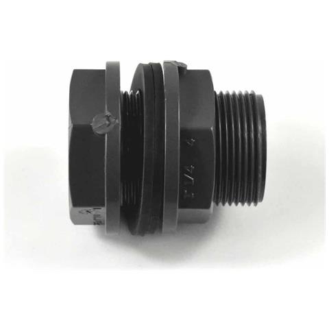 Passaparete Pvc Con Filettatura - Raccordo Per Serbatoio E Tubi - Foto 2