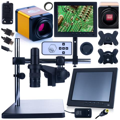 Mikroscopio Digitale Earth Pro Mcep-0.5x-pzrr - Zoom 7-45x, Display 8"" | Oculare Rotante 360° | Ideale Per Elettronica E Biologia - Foto 1