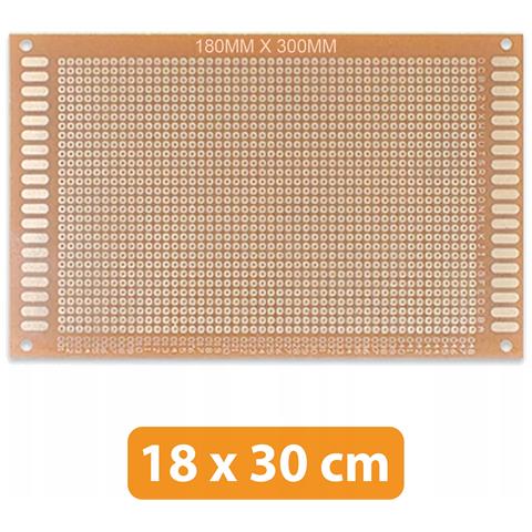 Piastra Prototipale Universale Monofaccia 180x300 Mm - Fori 2,54 Mm | Montaggio Tht | Ideale Per Circuiti Elettronici - Foto 2