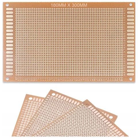 Piastra Prototipale Universale Monofaccia 180x300 Mm - Fori 2,54 Mm | Montaggio Tht | Ideale Per Circuiti Elettronici - Foto 1