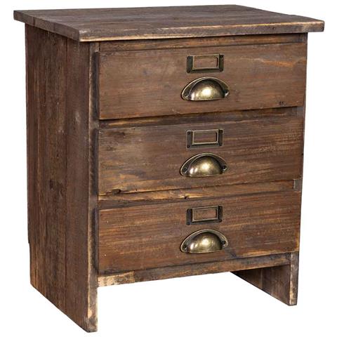 Comodino In Legno 3 Cassetti 40x31x46,5h Cm - Foto 1