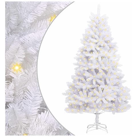 Albero di Natale artificiale Bianco 240 cm PVC e Metallo - Foto 1