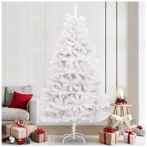 Albero di Natale artificiale Bianco 240 cm PVC e Metallo - Foto 2