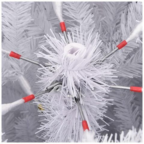 Albero di Natale artificiale Bianco 240 cm PVC e Metallo - Foto 9