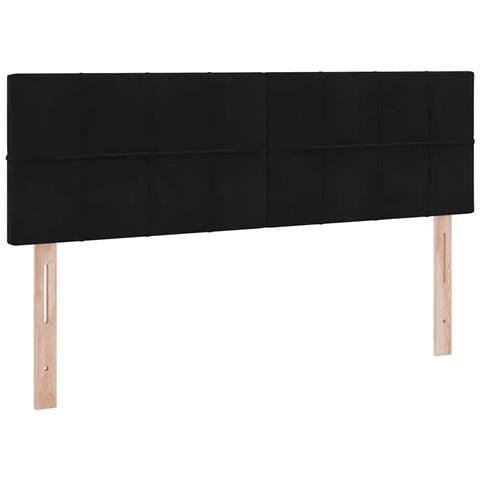 Letto con Contenitore con materasso Nero 140 x 190 cm Velluto - Foto 9