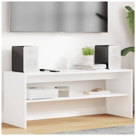Mobile TV Bianco 100 x 35 x 40 cm Legno multistrato - Foto 2