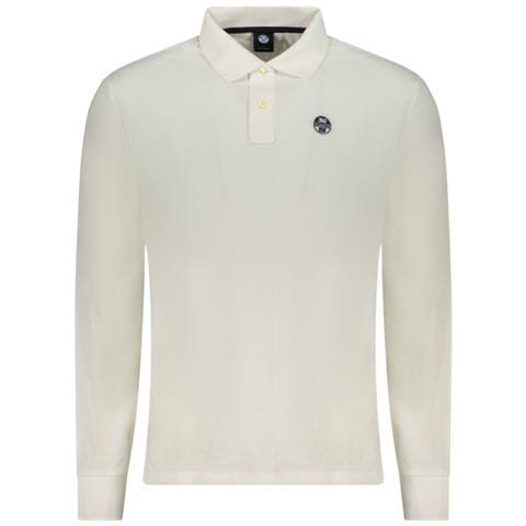 POLO BIANCO DA UOMO A MANICHE LUNGHE - Colore: Bianco, Taglia: 3XL - Foto 1