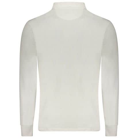 POLO BIANCO DA UOMO A MANICHE LUNGHE - Colore: Bianco, Taglia: 3XL - Foto 2