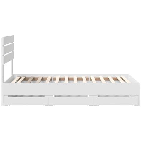 Struttura del letto Bianco 75 x 190 cm Legno Ingegnerizzato - Foto 9