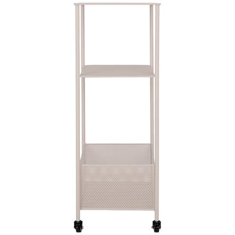 Carrello Portaoggetti Torres In Acciaio Sabbia 3 Ripiani 35x35x100 Cm - Foto 2