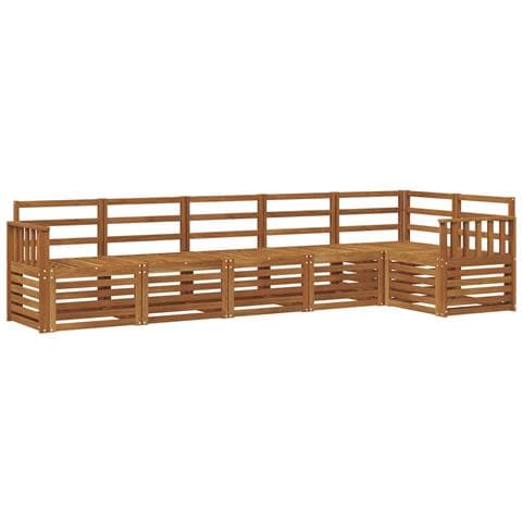 Set divani 6 pcs Naturale Legno di Acacia Massello - Foto 1