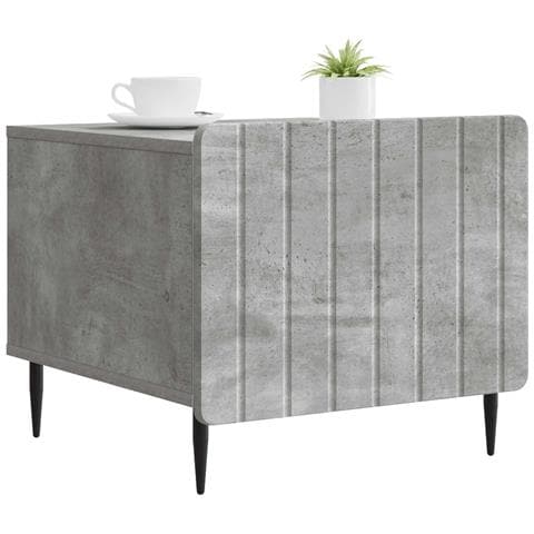 Tavolino da salotto con cassetto Grigio Cemento 49 x 50 x 42 cm - Foto 2