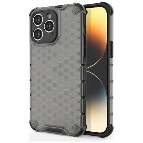 Custodia Ibrida Rinforzata Nera Per Iphone 14 Pro Max - Foto 2