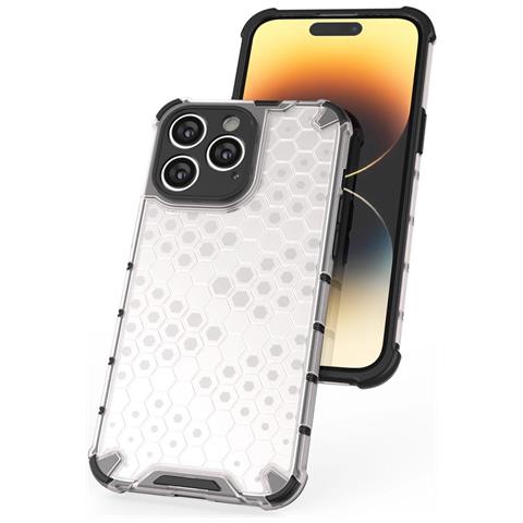 Custodia Ibrida Rinforzata Nera Per Iphone 14 Pro Max - Foto 7
