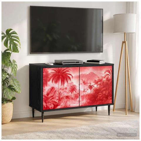 Mobile TV AACHEN 69 x 33 x 50,5 cm Rovere Nero - Foto 2