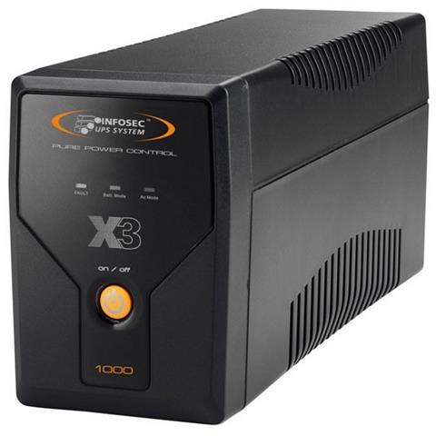 ICUX3100 - Gruppo di Continuità UPS X3 1000VA 4 VDE e USB Nero - Foto 1