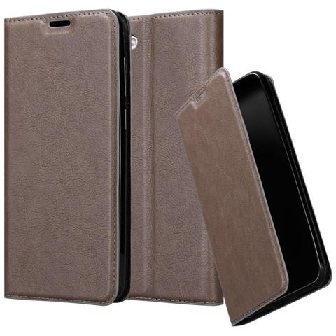 Custodia Compatibile Con Htc Desire 12 In Bruno Caffè - Coperchio Protettiva Con Chiusura Magnetica, Funzione Stand E Tasca Per Le Carte - Foto 1