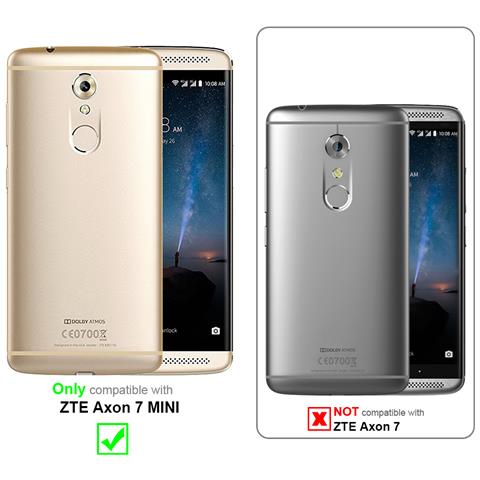 Custodia Compatibile Con Zte Axon 7 Mini In Rosso Mela - Coperchio Protettiva Con Chiusura Magnetica, Funzione Stand E Tasca Per Le Carte - Foto 10