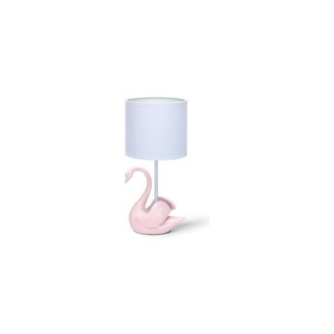 Lampada Da Tavolo Abat Jour Cigno Rosa - Foto 1