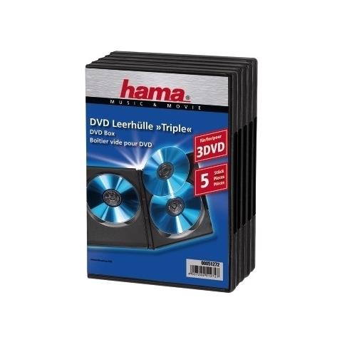 DVD Triple Box, black, pack of 5 3dischi Nero - Foto 1