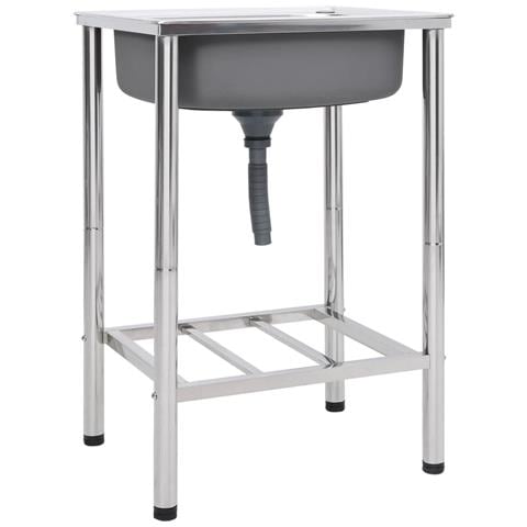 Lavello Da Campeggio Con Vasca Singola In Acciaio Inox - Foto 1