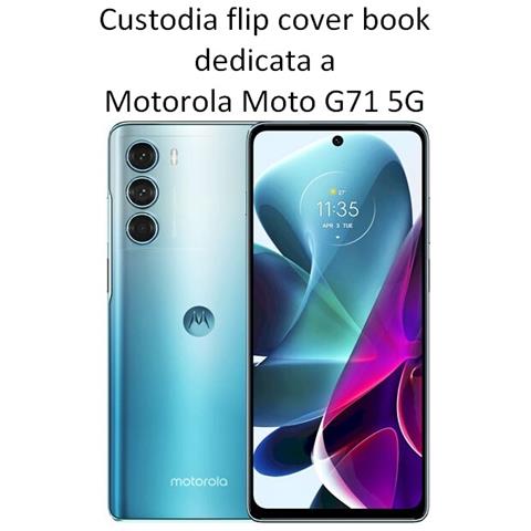 Custodia A Libro Book Case Per Motorola Moto G71 5g Black - Foto 2