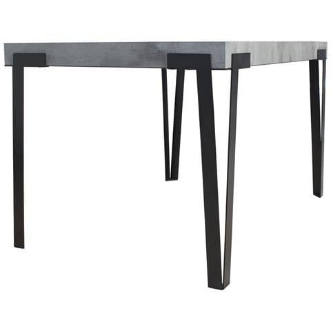 Tavolo Allungabile 90x130/234 Cm Rio Telaio Antracite - Cemento - Foto 2