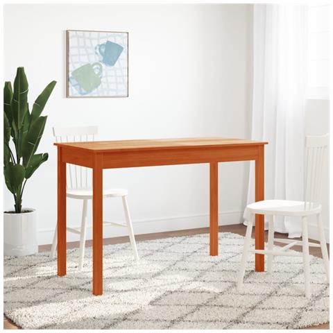 Tavolo Da Pranzo Marrone Cera 110x55x75 Cm Legno Massello Pino - Foto 3