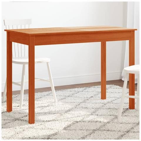 Tavolo Da Pranzo Marrone Cera 110x55x75 Cm Legno Massello Pino - Foto 1