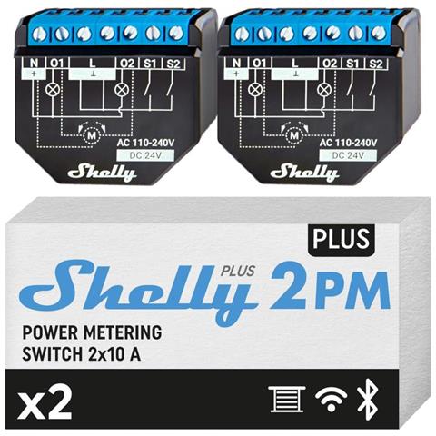 Plus 2PM DOUBLE PACK - Smart Relay 16A AC /DC WiFi - Foto 1