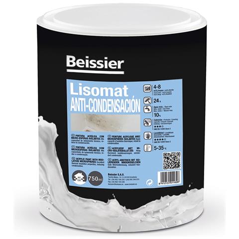 Vernice Acrilica 70281-008 Lisomat Anti-umidità Bianco 750 Ml - Foto 1