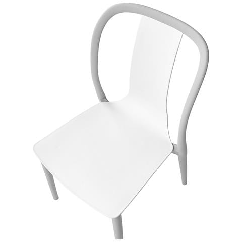Set Di 4 Sedie In Plastica Bianco E Grigio Spezia - Foto 2