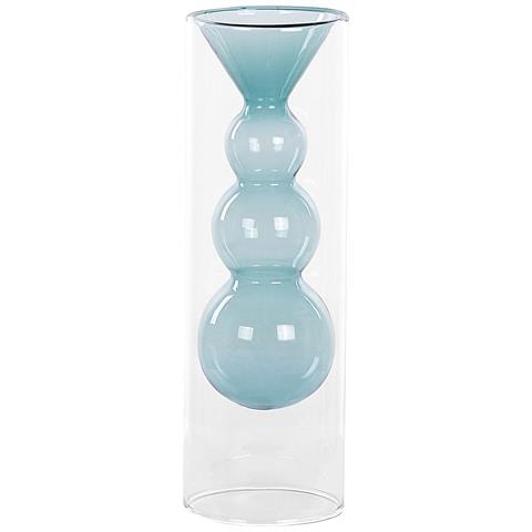 Vaso Da Fiori Kalochi Vetro Turchese - Foto 2