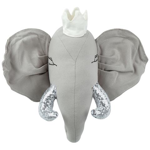 Decorazione Da Parete Cotone Grigio Argento E Bianco Sporco 39 X 33 Cm Tantor - Foto 2
