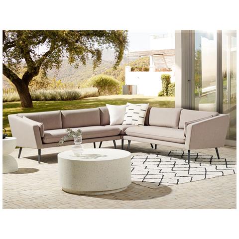 Salotto Da Giardino Modulare 5 Posti Beige Loretello - Foto 1