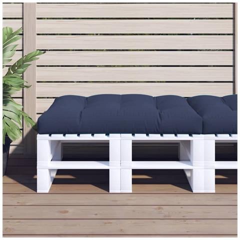 Cuscino Per Pallet Blu Marino 120x80x12 Cm In Tessuto - Foto 1