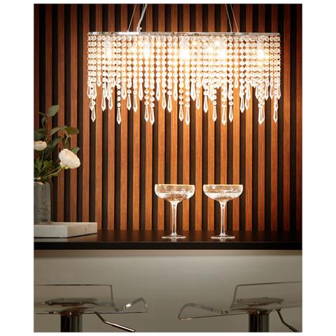 Lampadario Calvelle Cristallo Argento - Foto 1